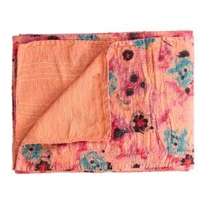 Taj Hotel Home Decor Kantha Cotton Throw | 1-Piece | Multicolor | 50"x70"